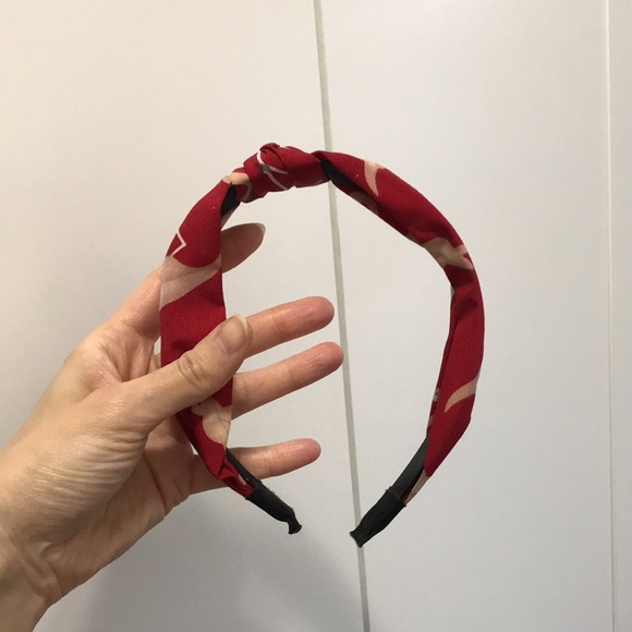 ❤️ Silk Flamingo Print Turban Knot Headband - Picture 9 of 11